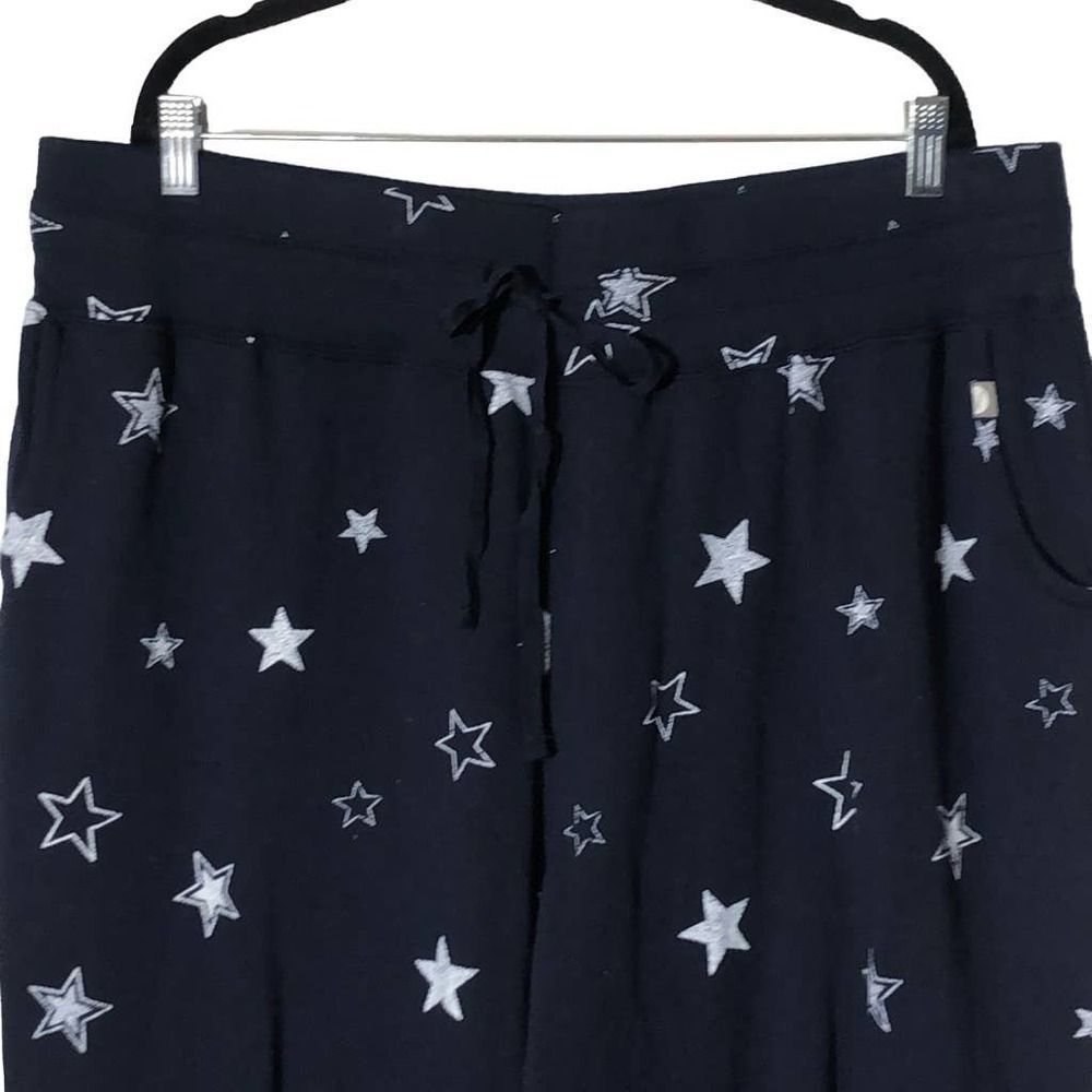LIVI Star Print Loungewear Crop Pants Womens Plus Size 18/20 Blue White - Picture 3 of 8